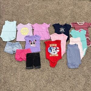 Baby Girl 12 Month Summer Clothes Lot